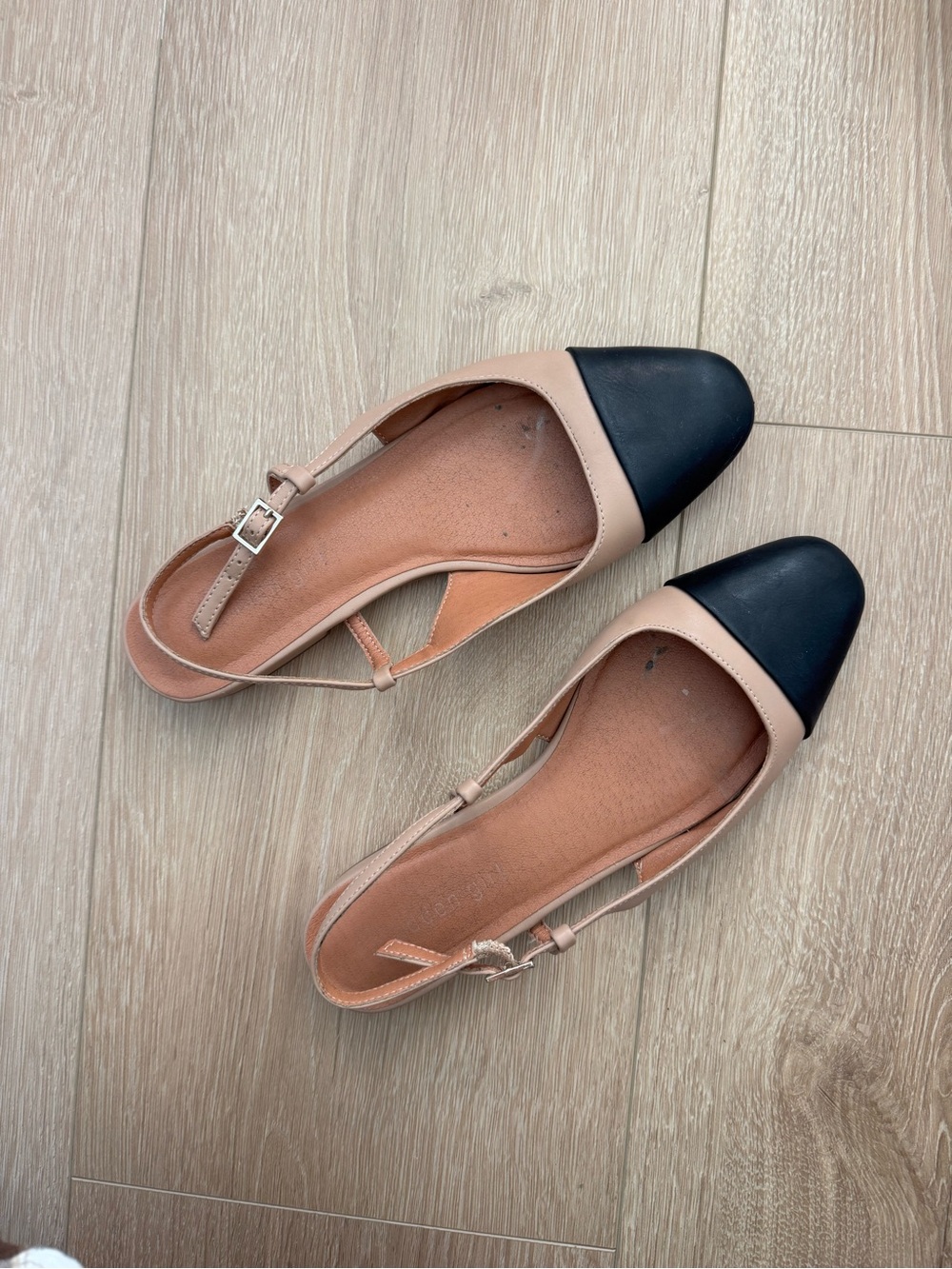Madden Girl Camel Black sling back shoes
